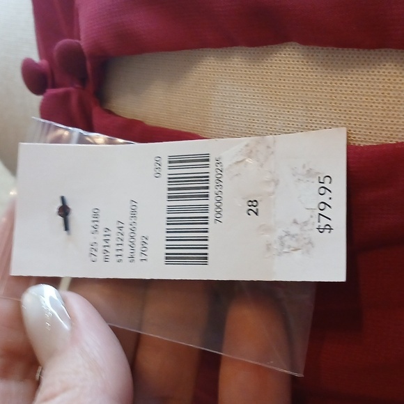 Layne BRYANT SIZE 28 plus sized pleated vibrant red and fushia dress - Picture 7 of 8